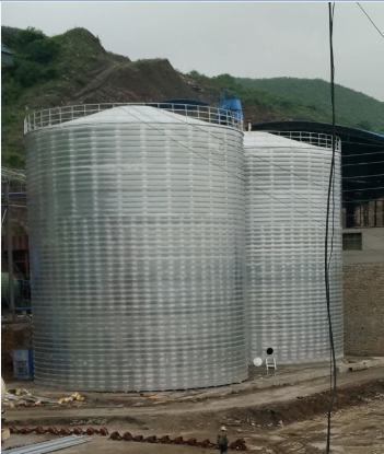 平昌粮食钢板仓的安装全过程不用热焊接